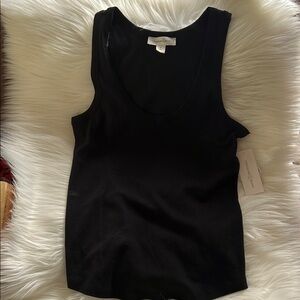 Treasure & Bond Black Fitted Tank Top